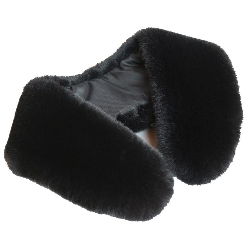 Joyci Fashion Women's Faux Fur Collar Winter Warm Neck Shawl Scarf Collar (Black) - Image 1